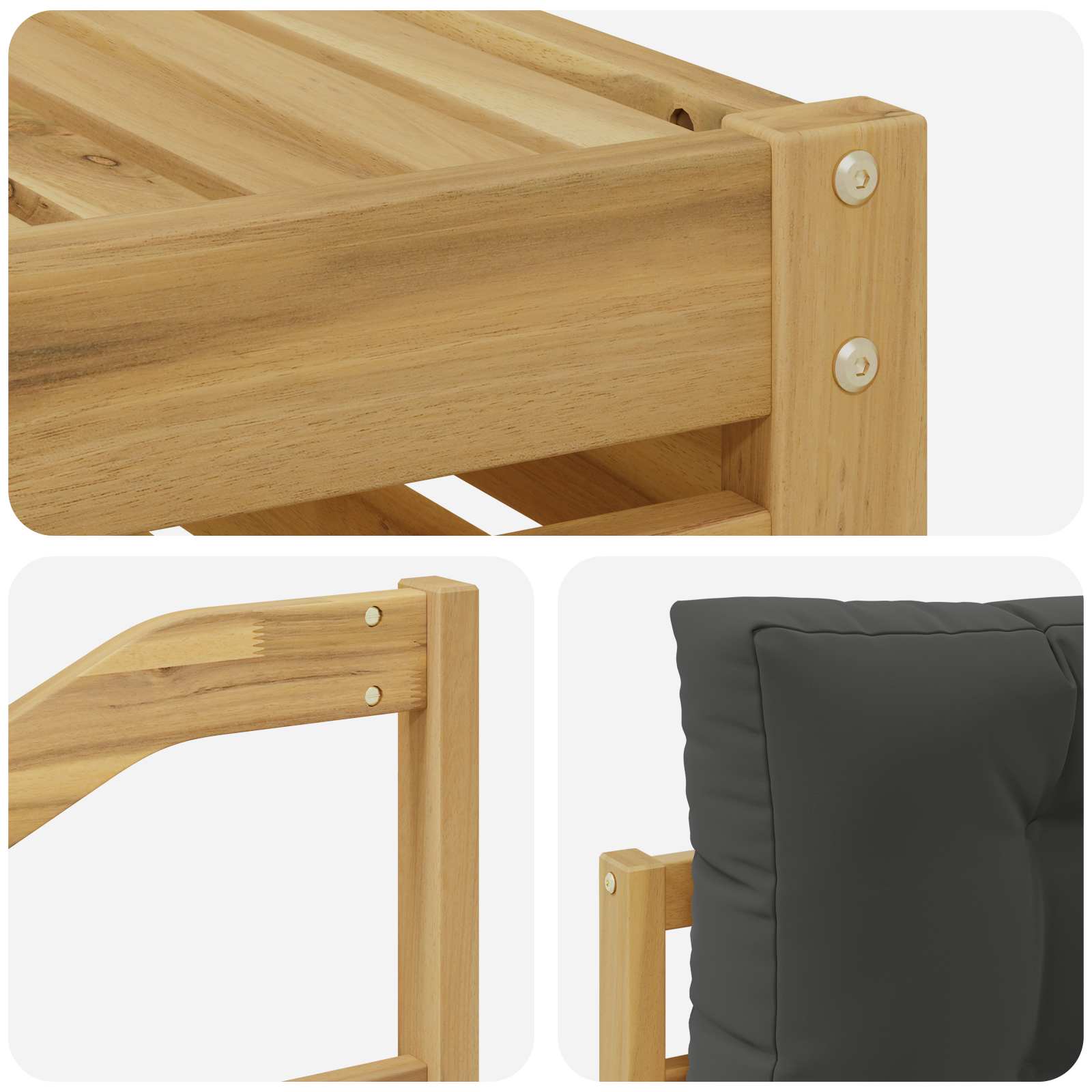 vidaXL Zestaw sof na zewnątrz 5 pcs Biały i antracyt Poliester