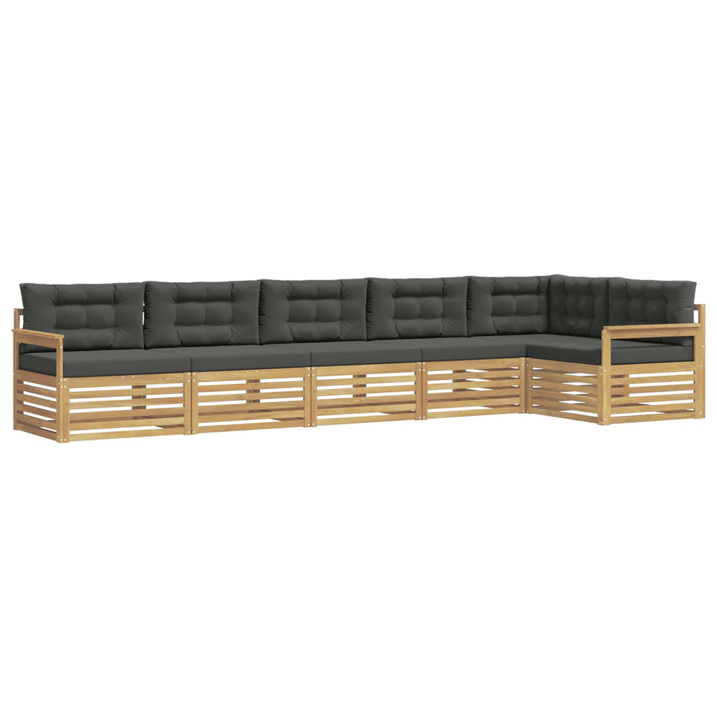 vidaXL Zestaw sof na zewnątrz 6 pcs Biały i antracyt Poliester