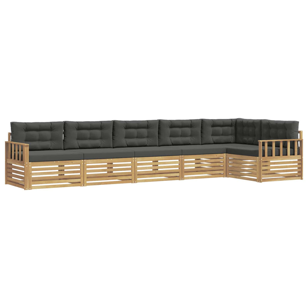 vidaXL Zestaw sof na zewnątrz 6 pcs Biały i antracyt Poliester