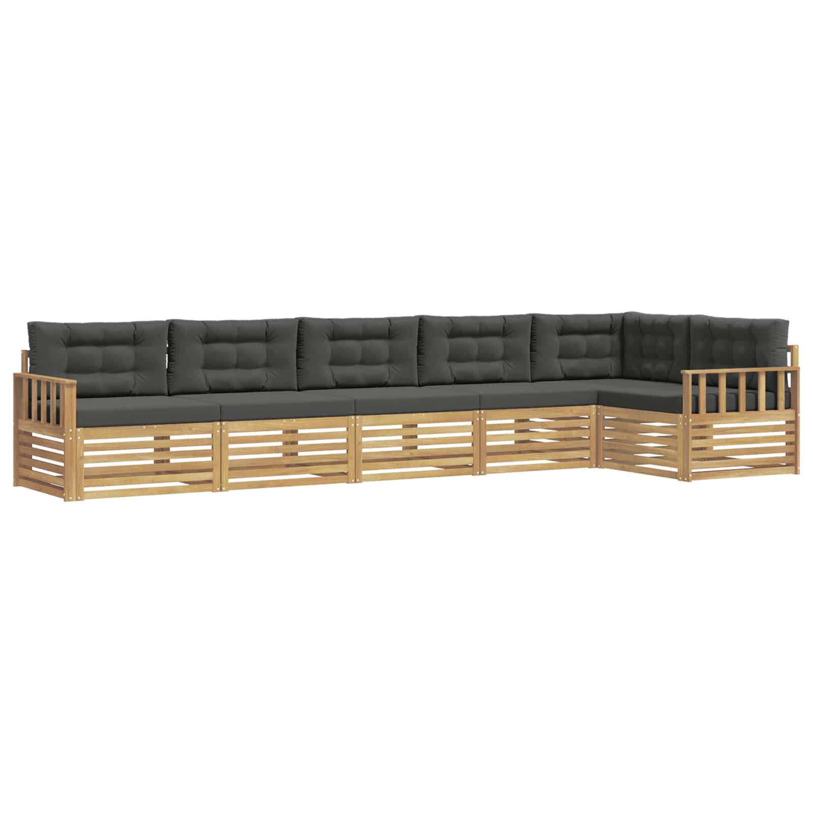 vidaXL Zestaw sof na zewnątrz 6 pcs Biały i antracyt Poliester