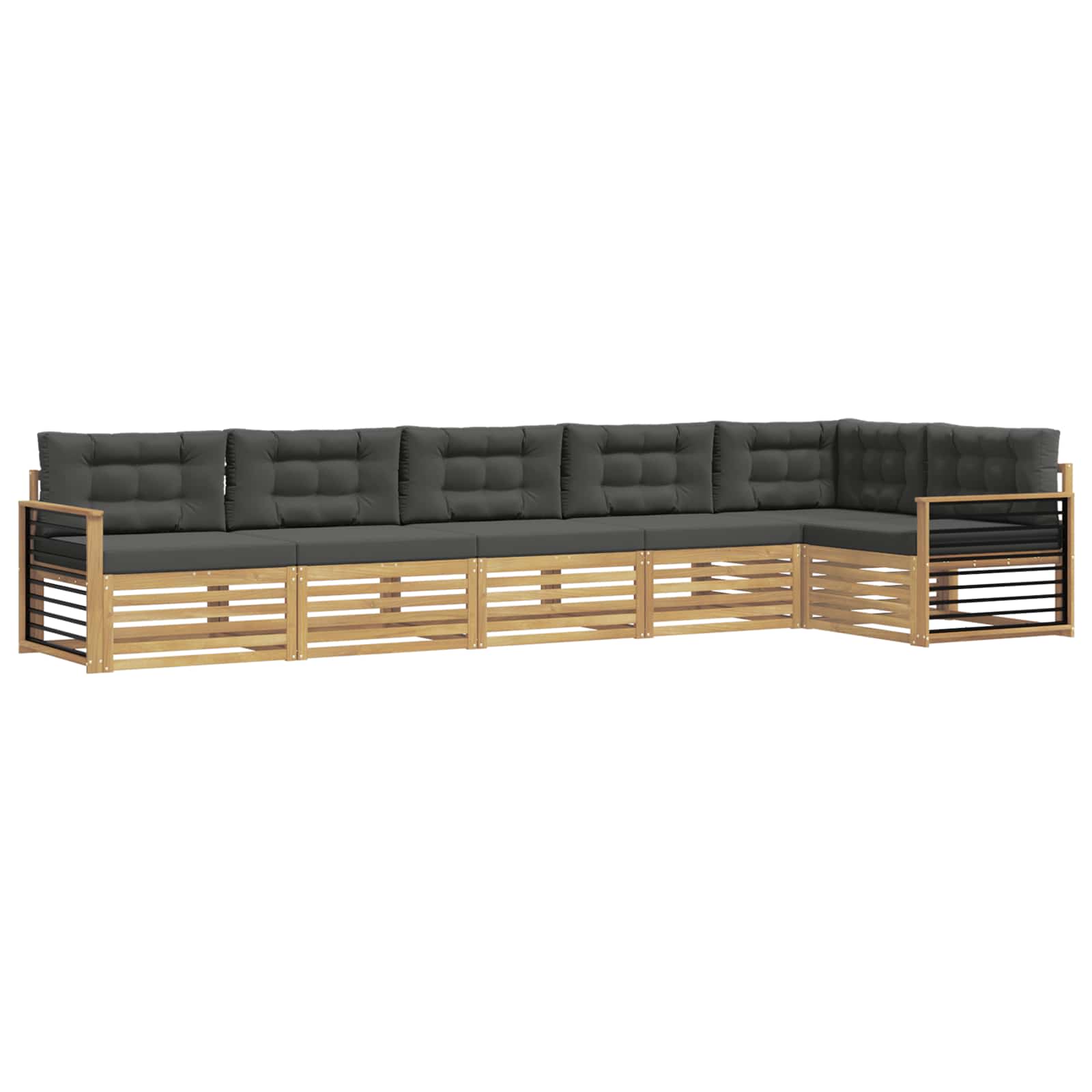 vidaXL Zestaw sof na zewnątrz 6 pcs Biały i antracyt Poliester