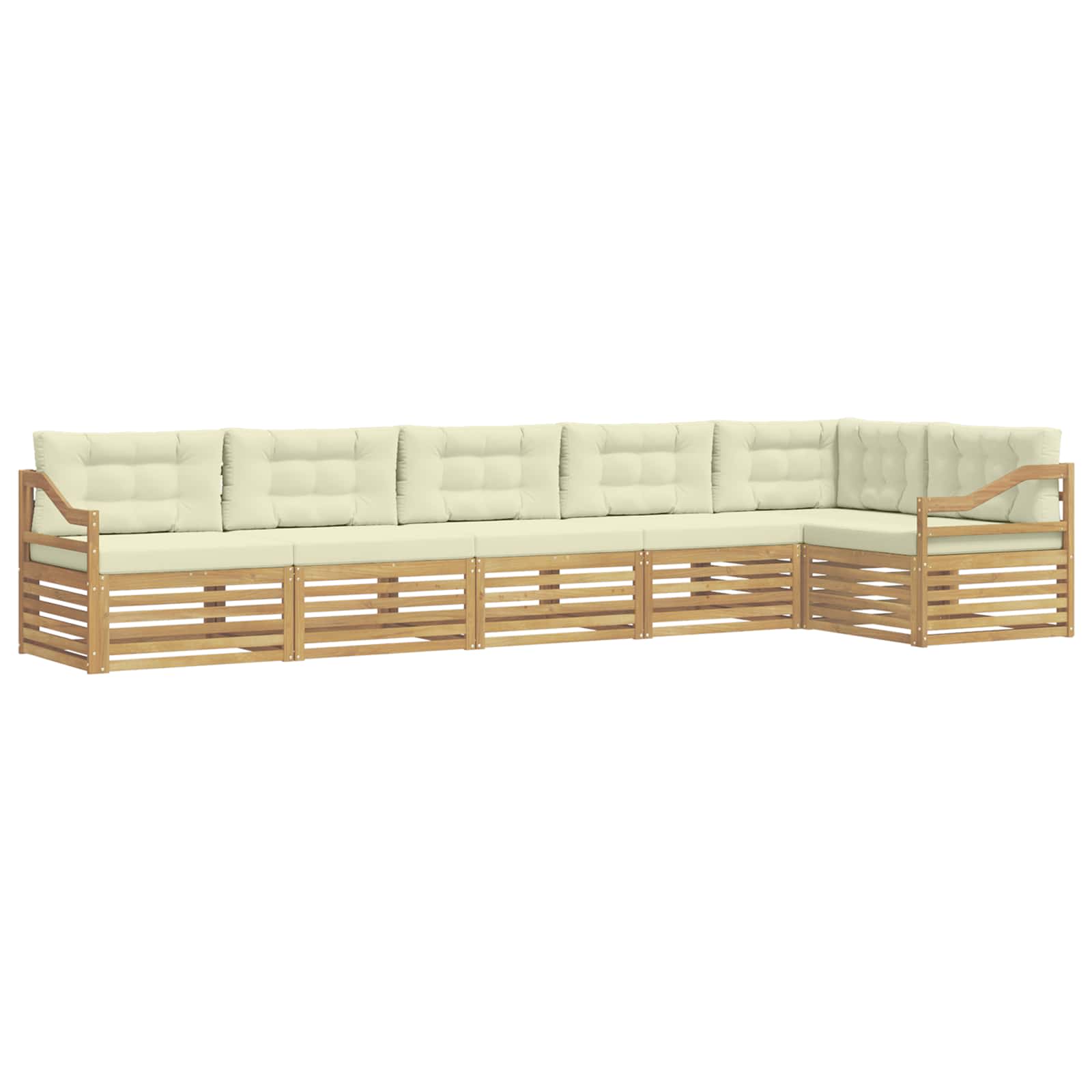 vidaXL Zestaw sof na zewnątrz 6 pcs Biały i kremowy