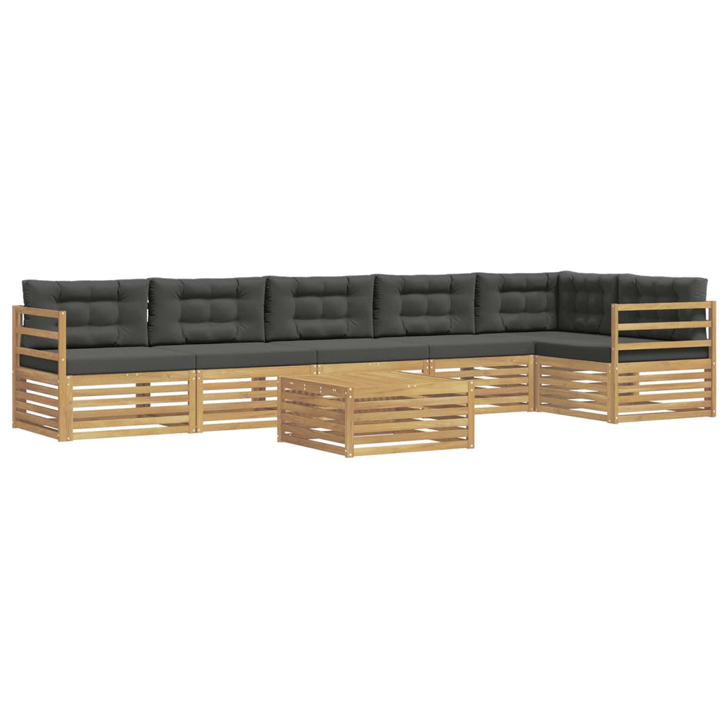 vidaXL Zestaw sof na zewnątrz 7 pcs Biały i antracyt Poliester