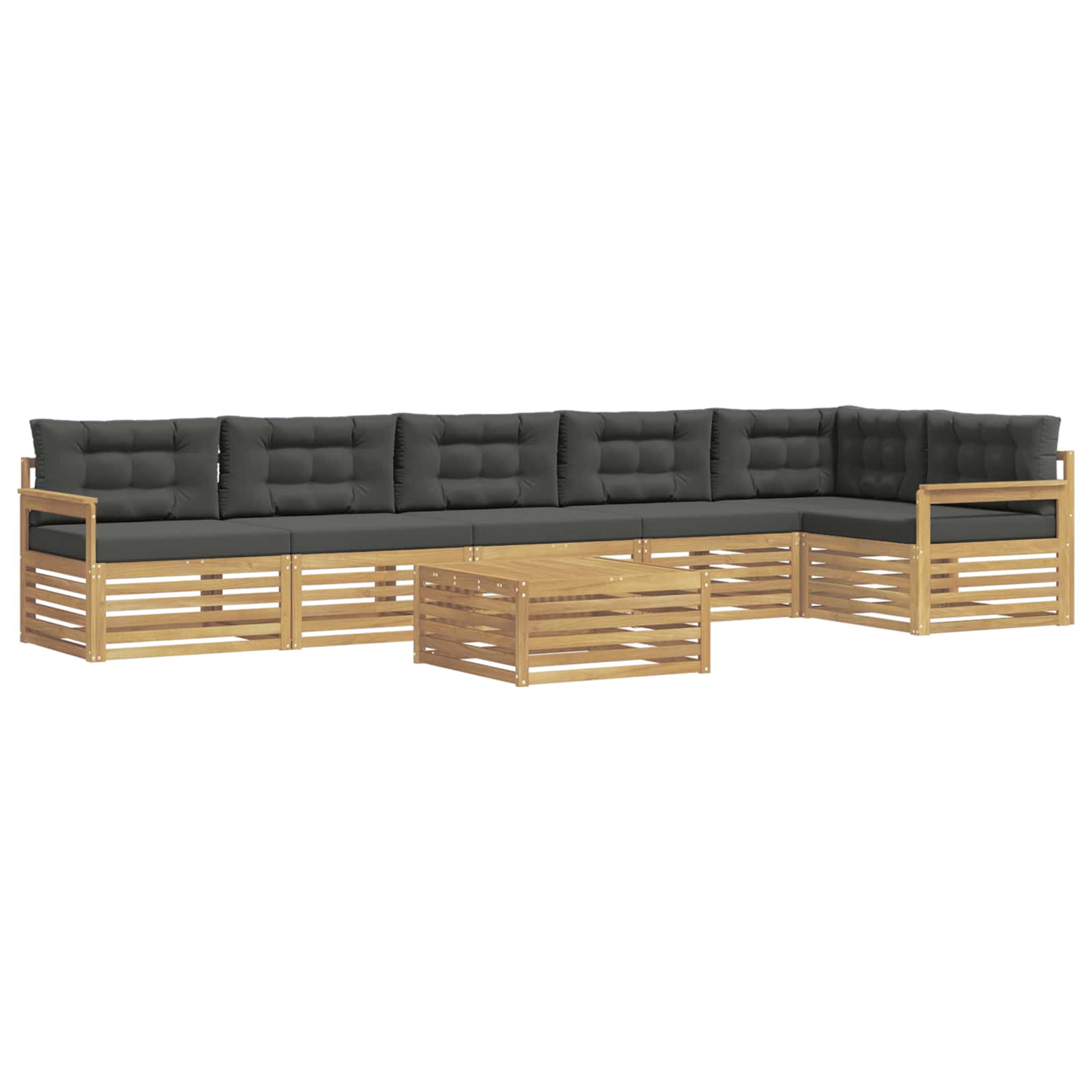 vidaXL Zestaw sof na zewnątrz z poduszką 7 pcs Biały i antracyt