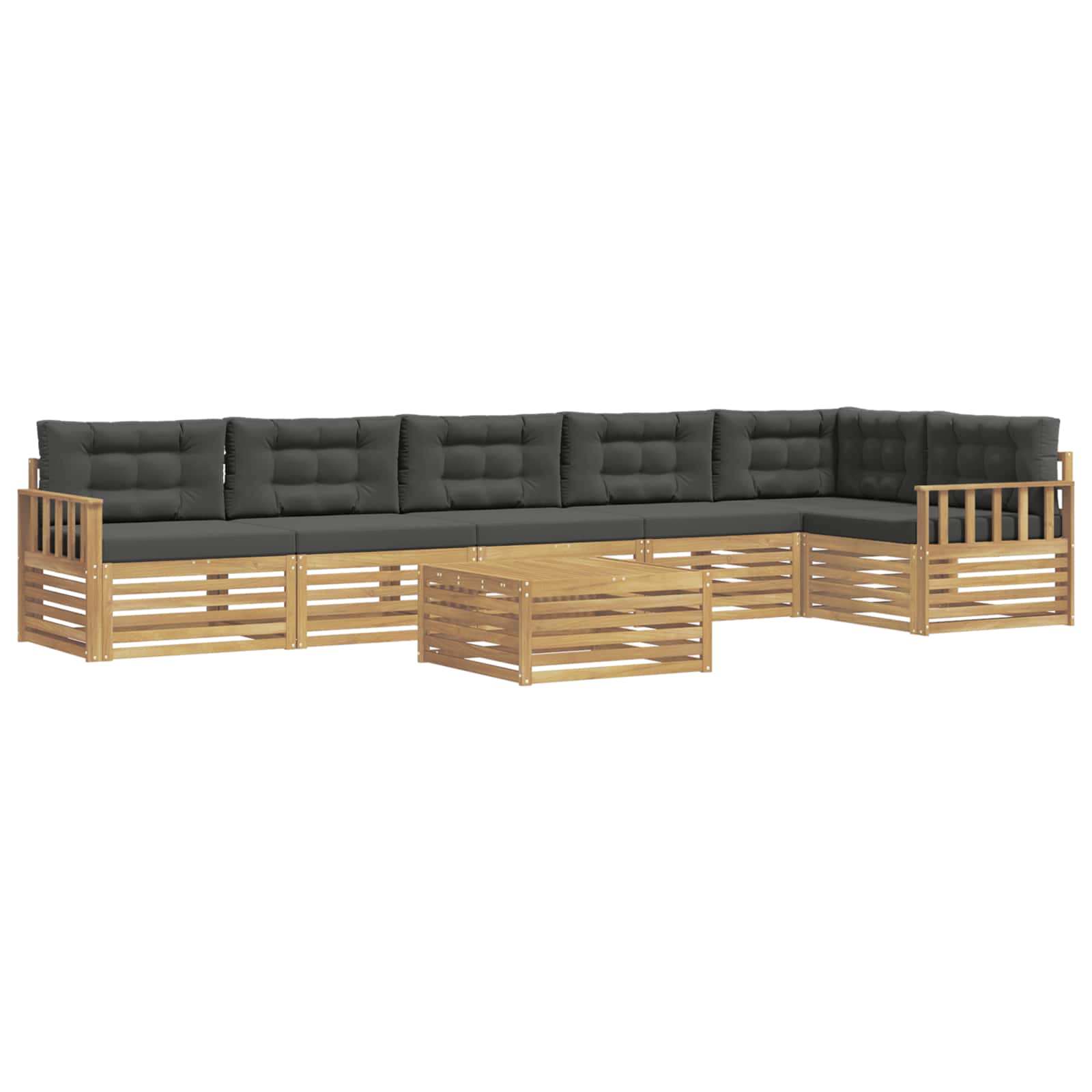 vidaXL Zestaw sof na zewnątrz z poduszką 7 pcs Biały i antracyt