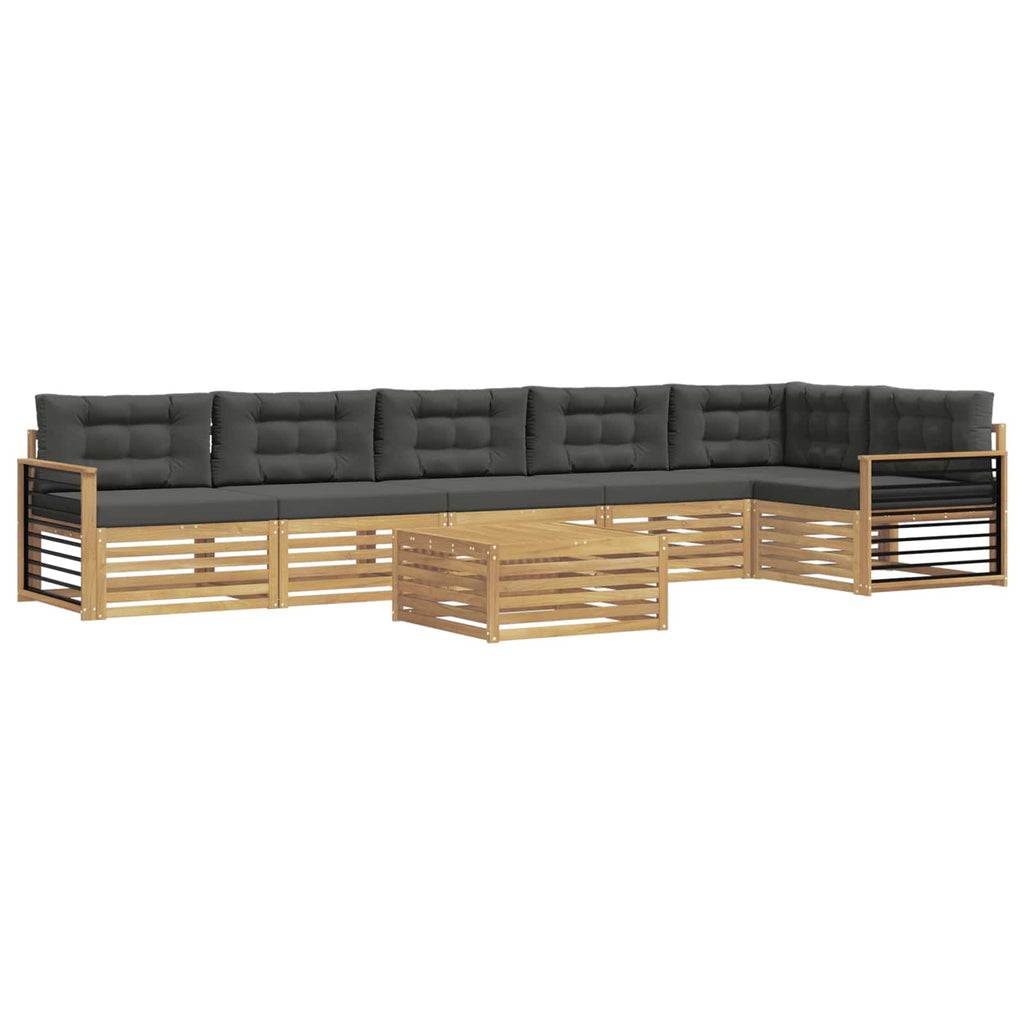 vidaXL Zestaw sof na zewnątrz z poduszką 7 pcs Biały i antracyt