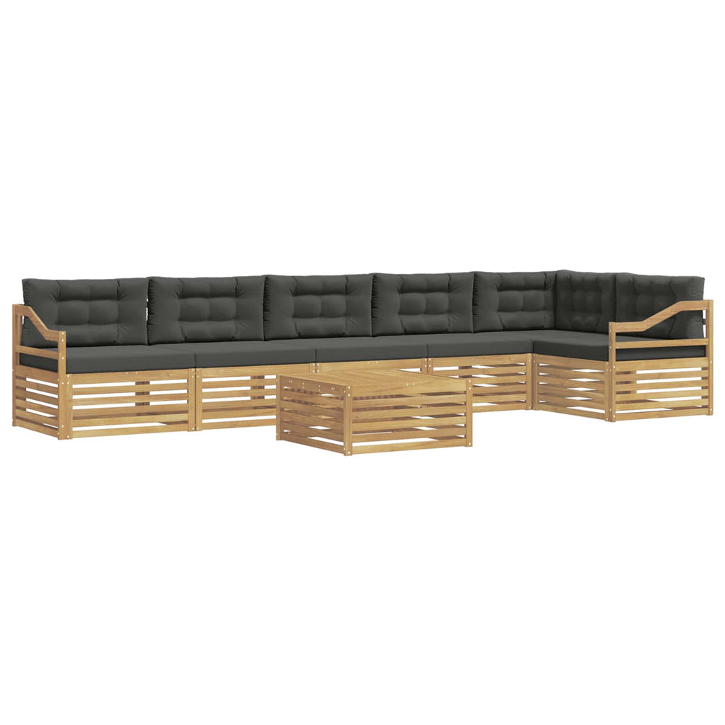 vidaXL Zestaw sof na zewnątrz 7 pcs Biały i antracyt Poliester