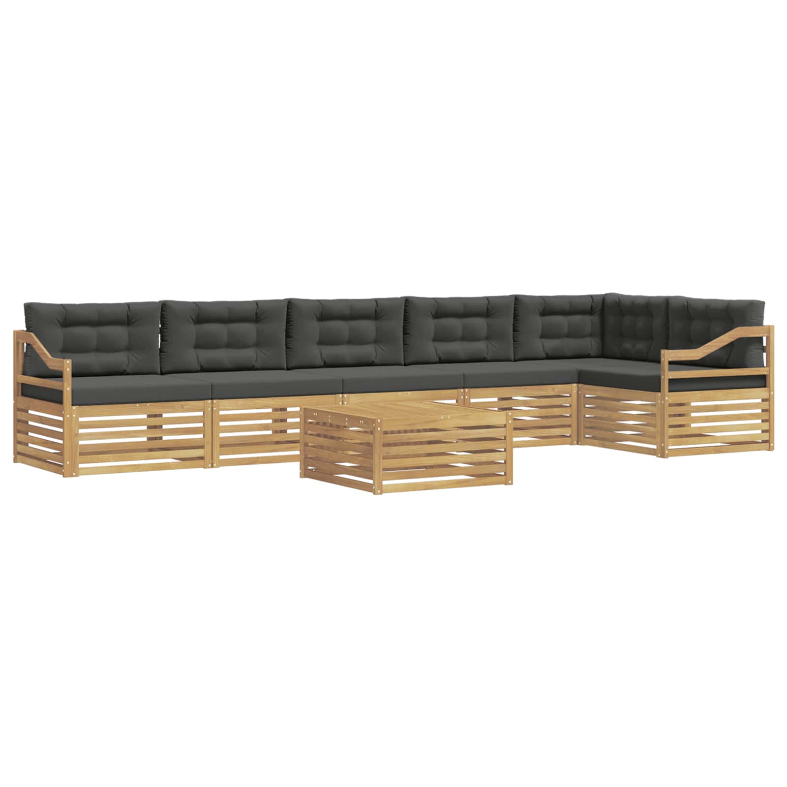 vidaXL Zestaw sof na zewnątrz 7 pcs Biały i antracyt Poliester