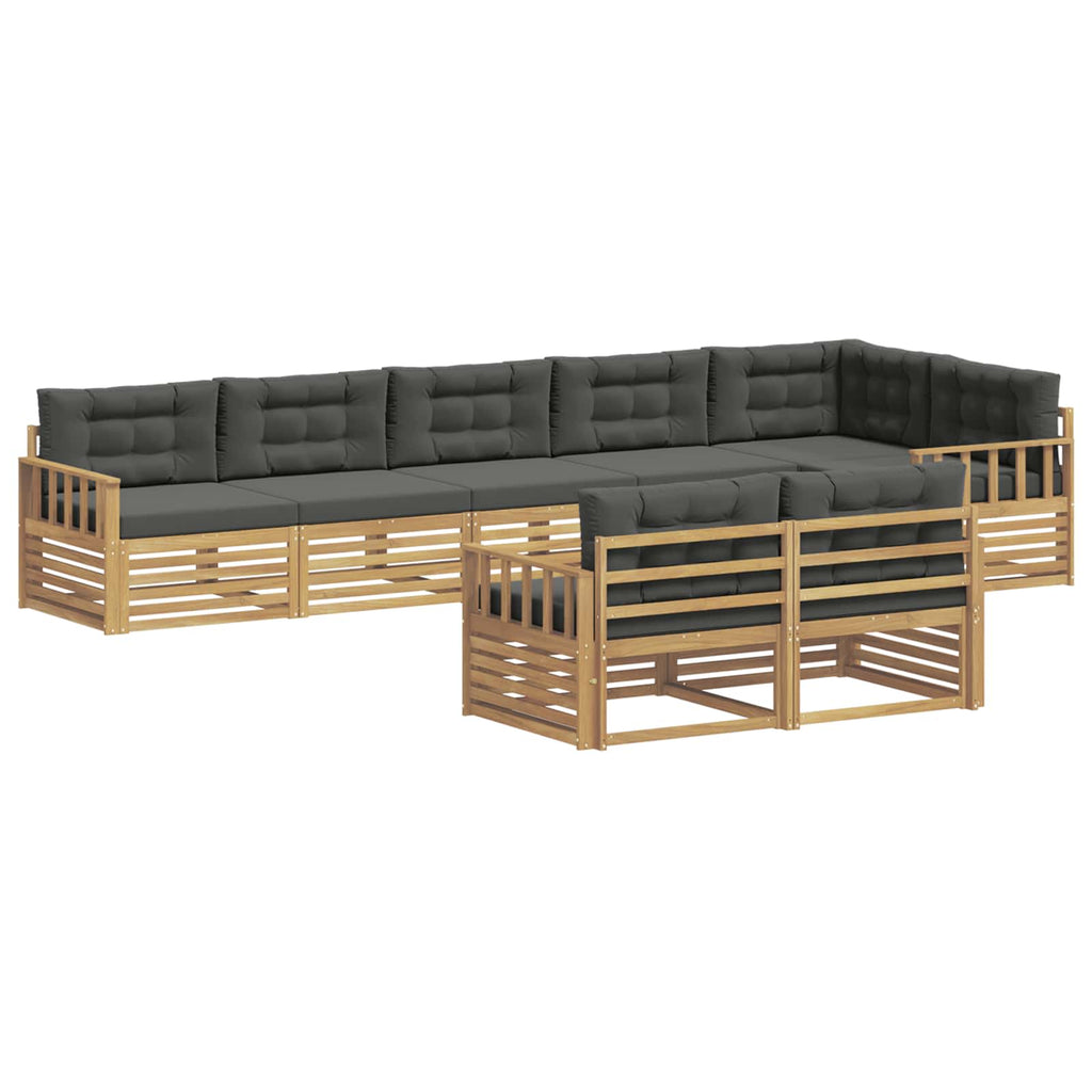 vidaXL Zestaw sof na zewnątrz 8 pcs Biały i antracyt Poliester