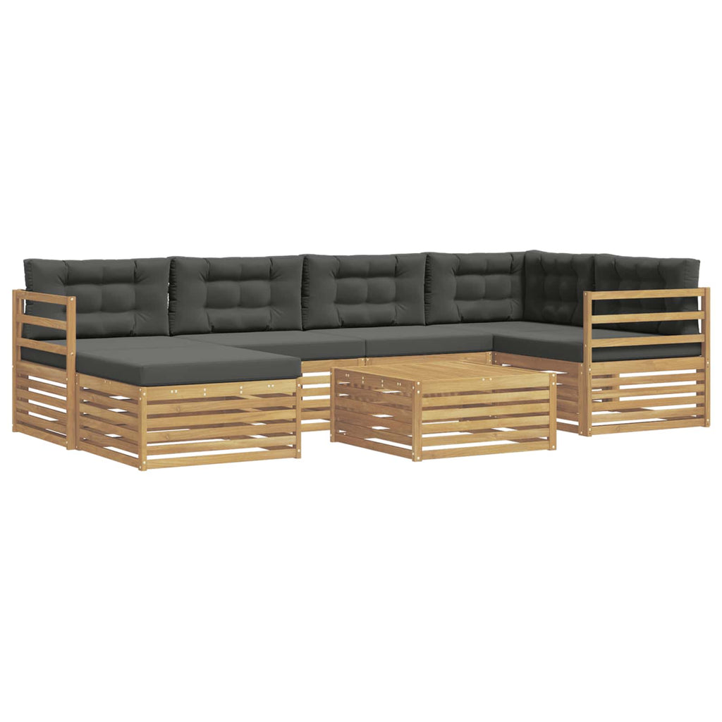 vidaXL Zestaw sof na zewnątrz z poduszką 7 pcs Biały i antracyt