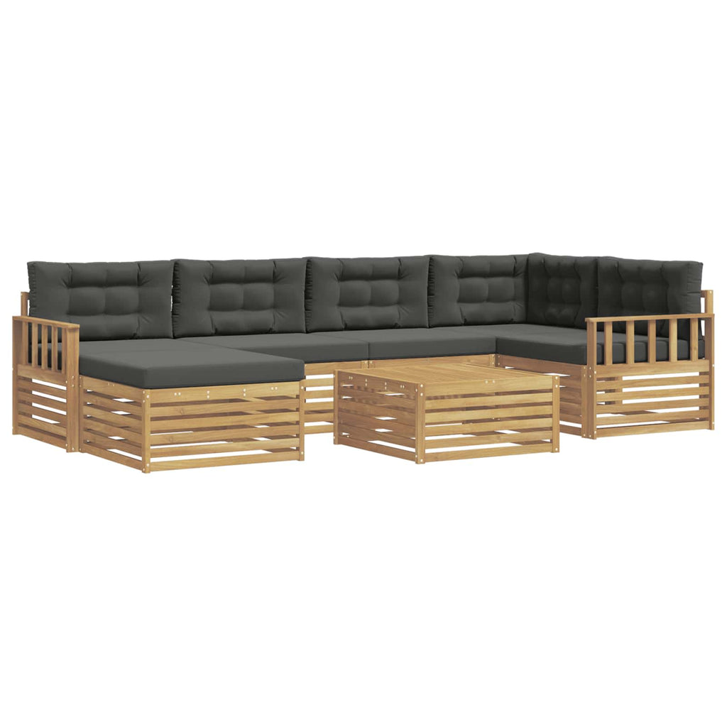vidaXL Zestaw sof na zewnątrz z poduszką 7 pcs Biały i antracyt