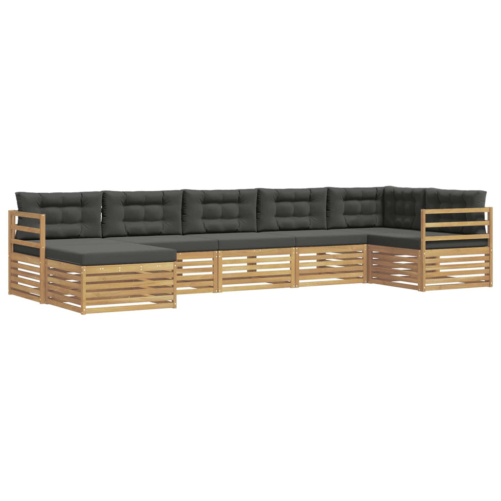 vidaXL Zestaw sof na zewnątrz z poduszką 7 pcs Biały i antracyt