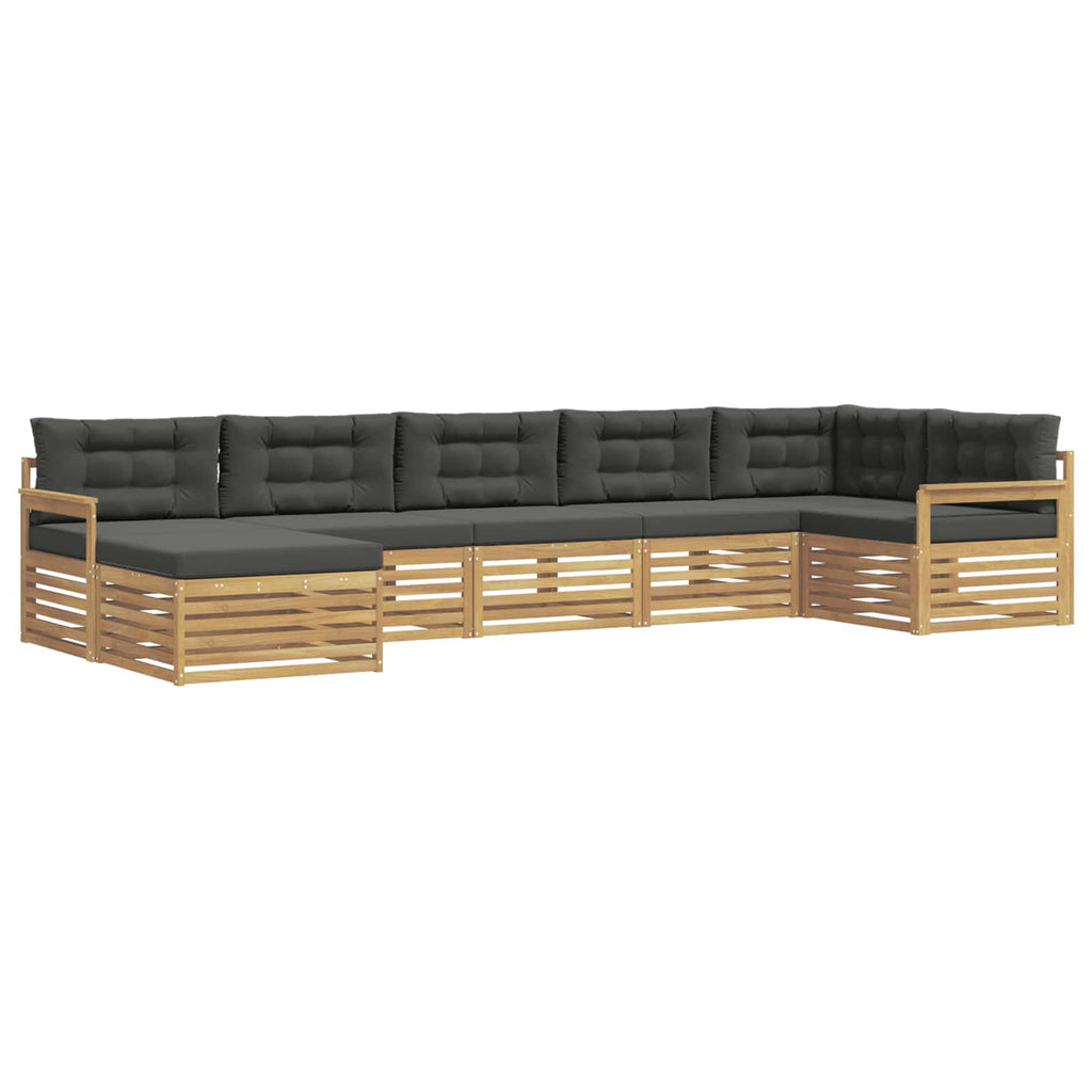 vidaXL Zestaw sof na zewnątrz z poduszką 7 pcs Biały i antracyt