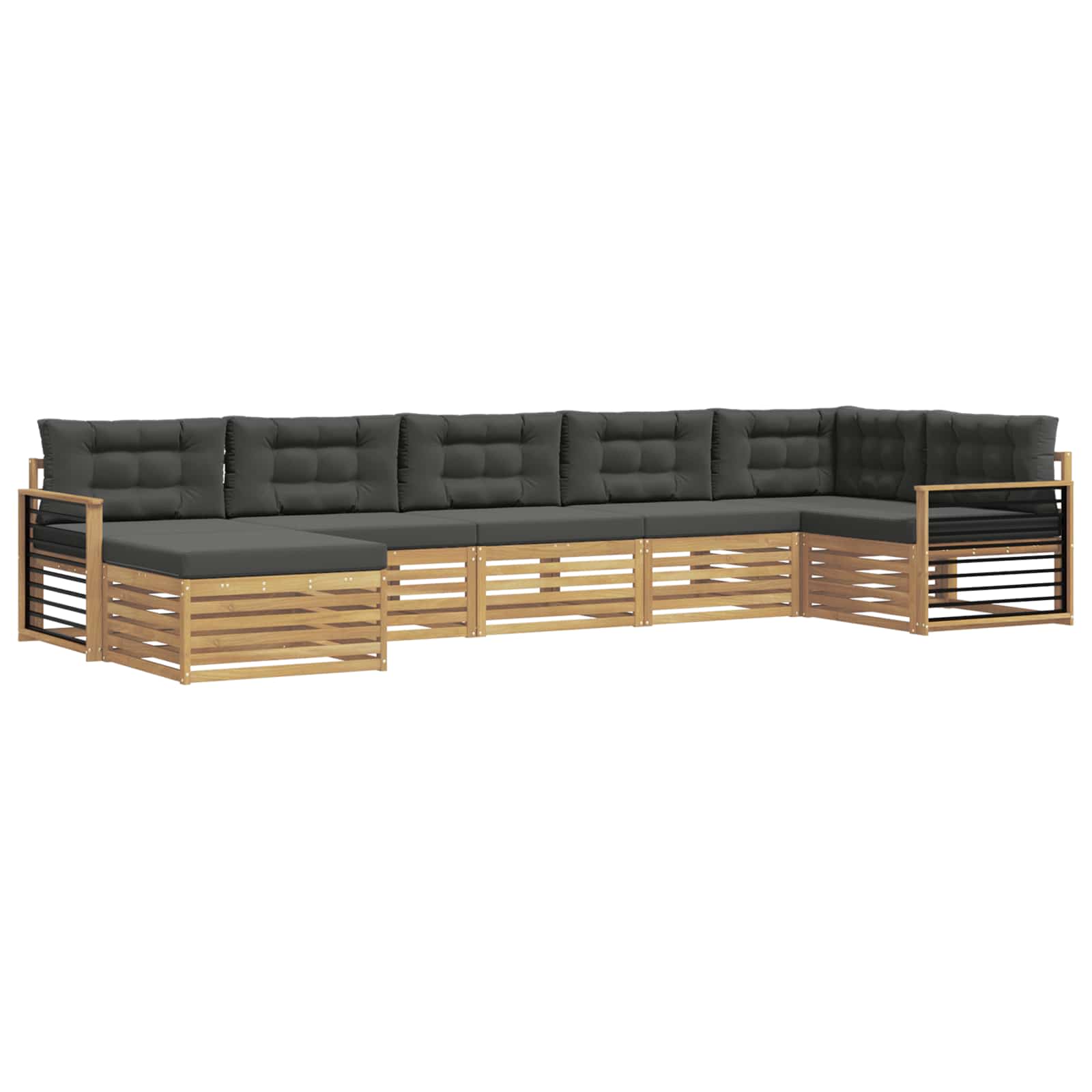 vidaXL Zestaw sof na zewnątrz z poduszką 7 pcs Biały i antracyt