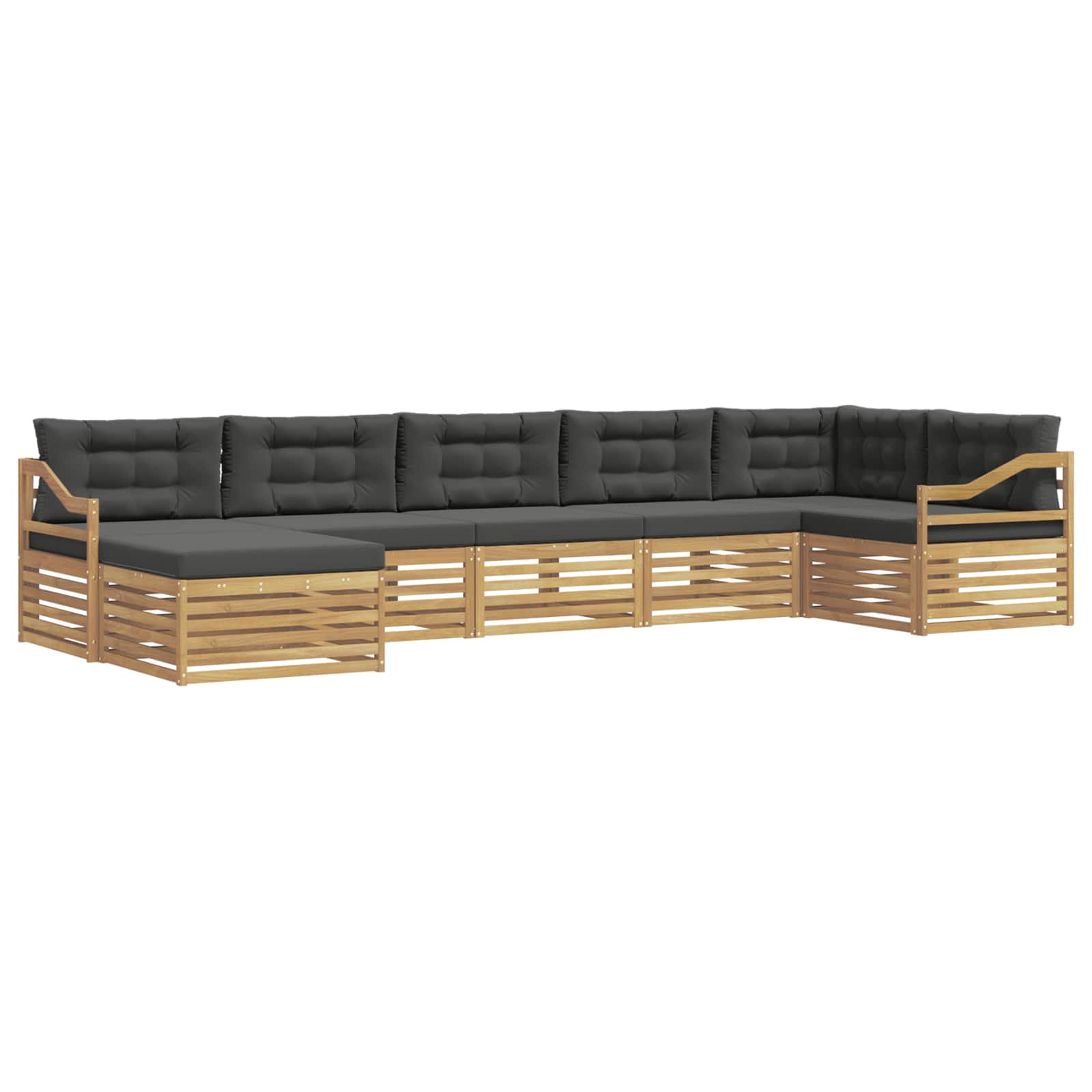 vidaXL Zestaw sof na zewnątrz z poduszką 7 pcs Biały i antracyt