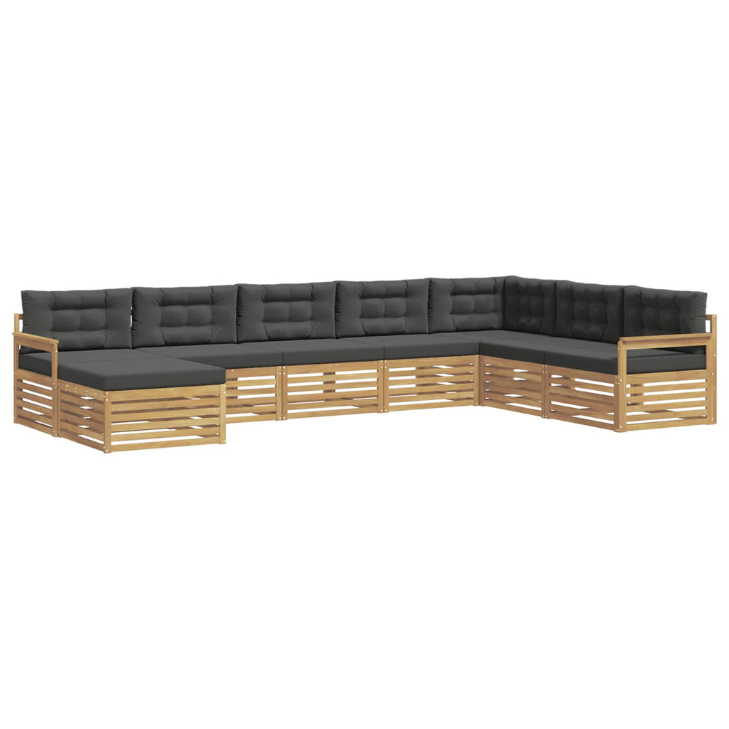 vidaXL Zestaw sof na zewnątrz z poduszką 8 pcs Biały i antracyt