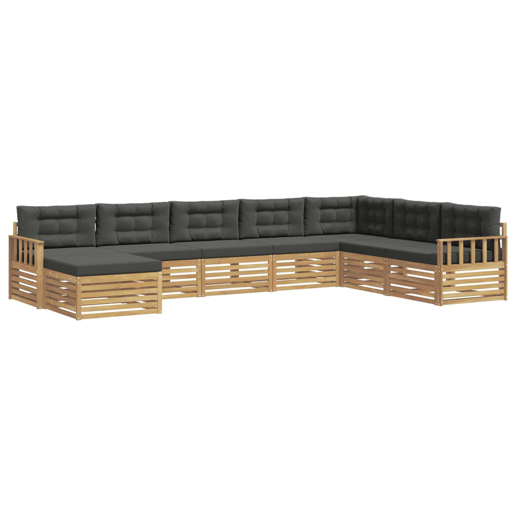 vidaXL Zestaw sof na zewnątrz z poduszką 8 pcs Biały i antracyt