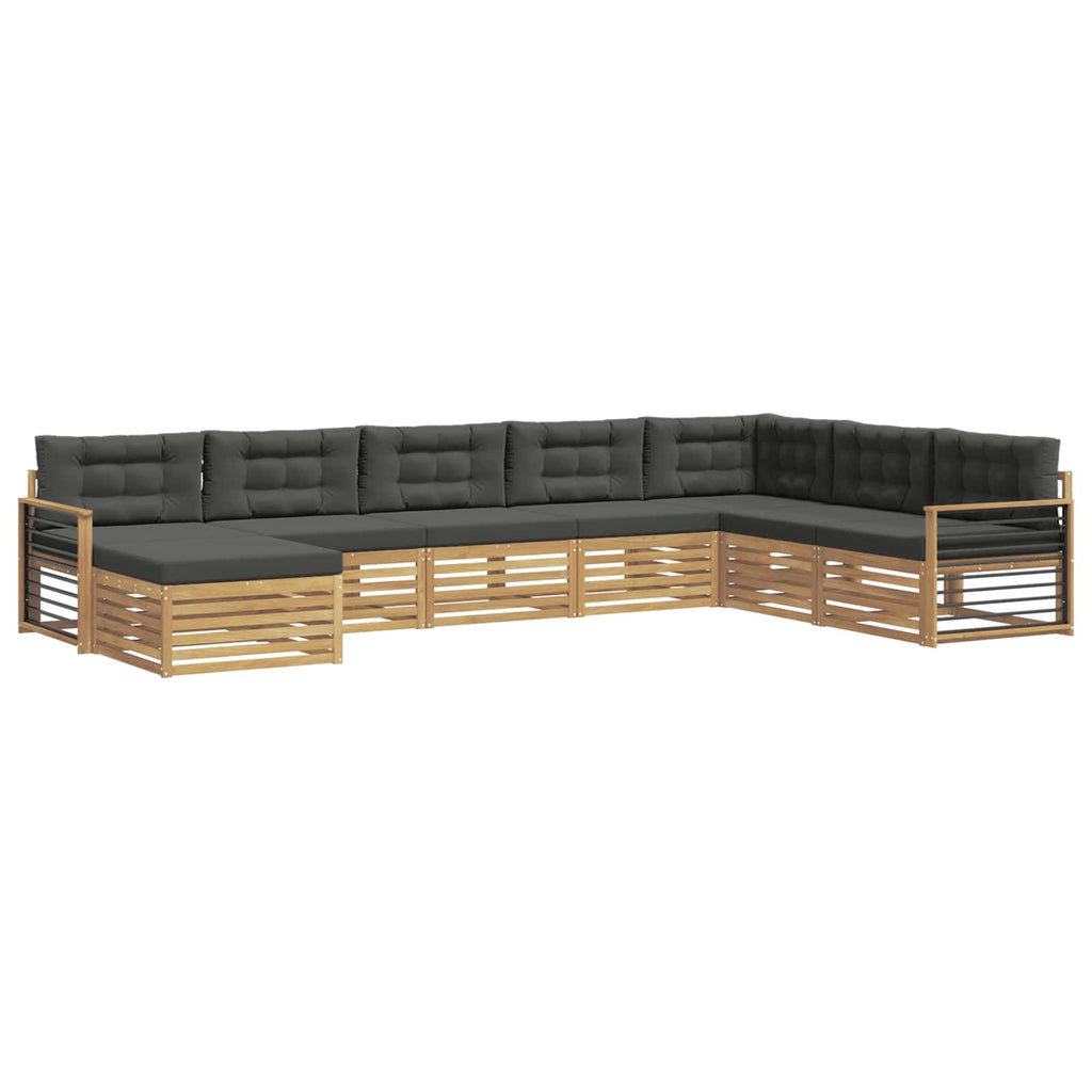 vidaXL Zestaw sof na zewnątrz z poduszką 8 pcs Biały i antracyt