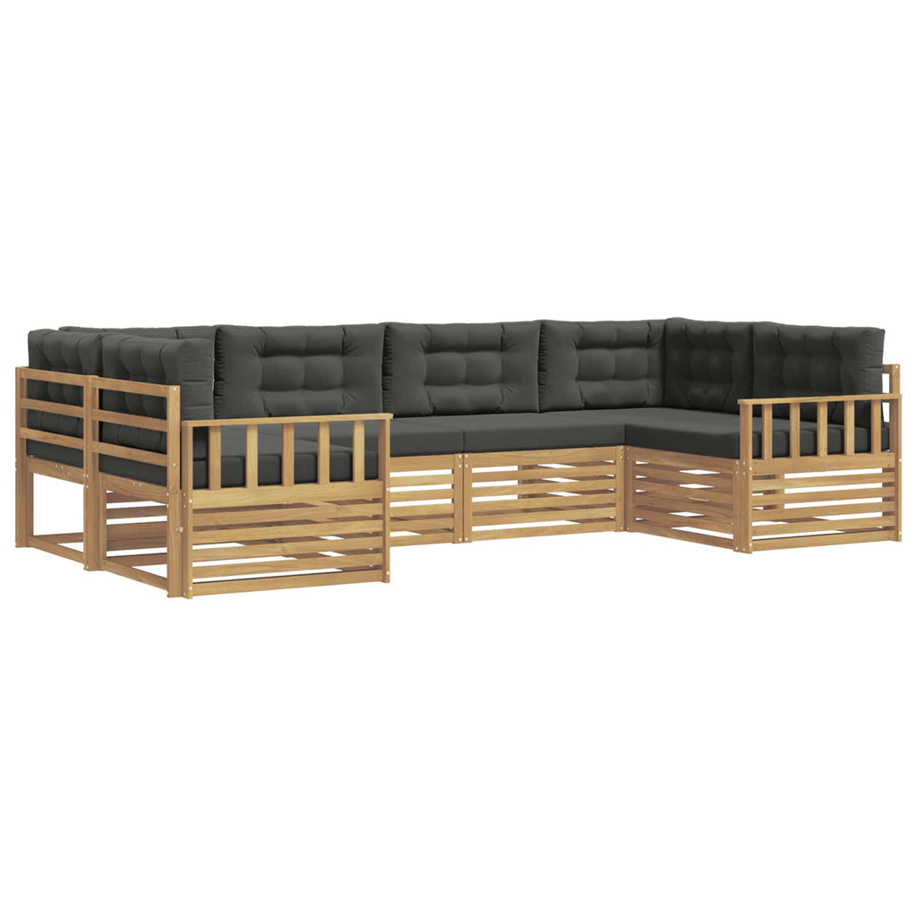 vidaXL Zestaw sof na zewnątrz z poduszką 6 pcs Biały i antracyt