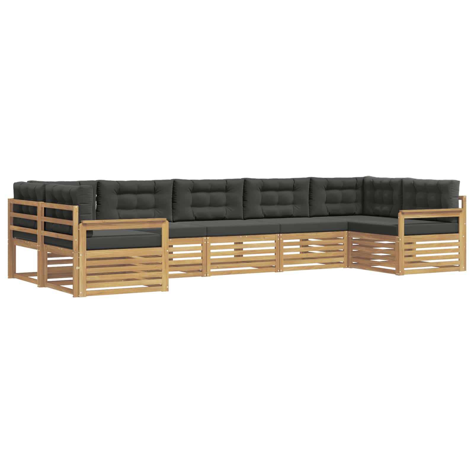 vidaXL Zestaw sof na zewnątrz z poduszką 7 pcs Biały i antracyt