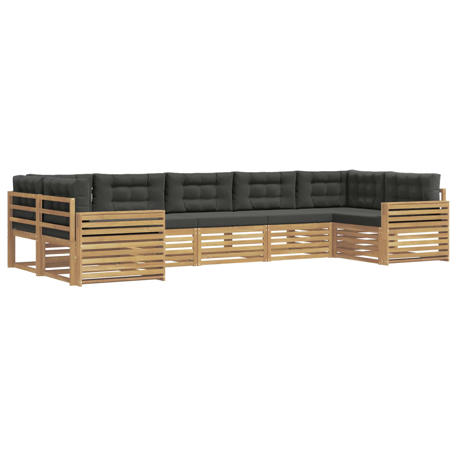 vidaXL Zestaw sof na zewnątrz 7 pcs Biały i antracyt