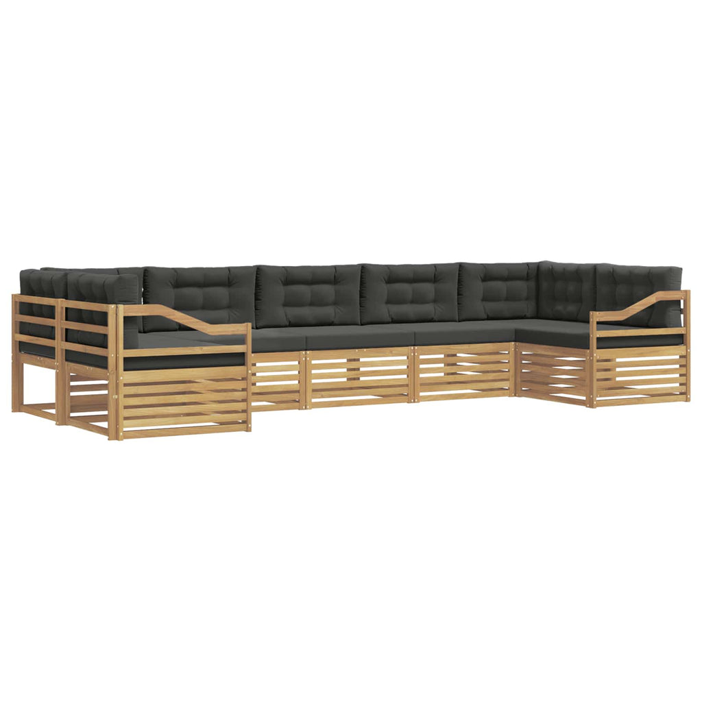 vidaXL Zestaw sof na zewnątrz 7 pcs Biały i antracyt Poliester