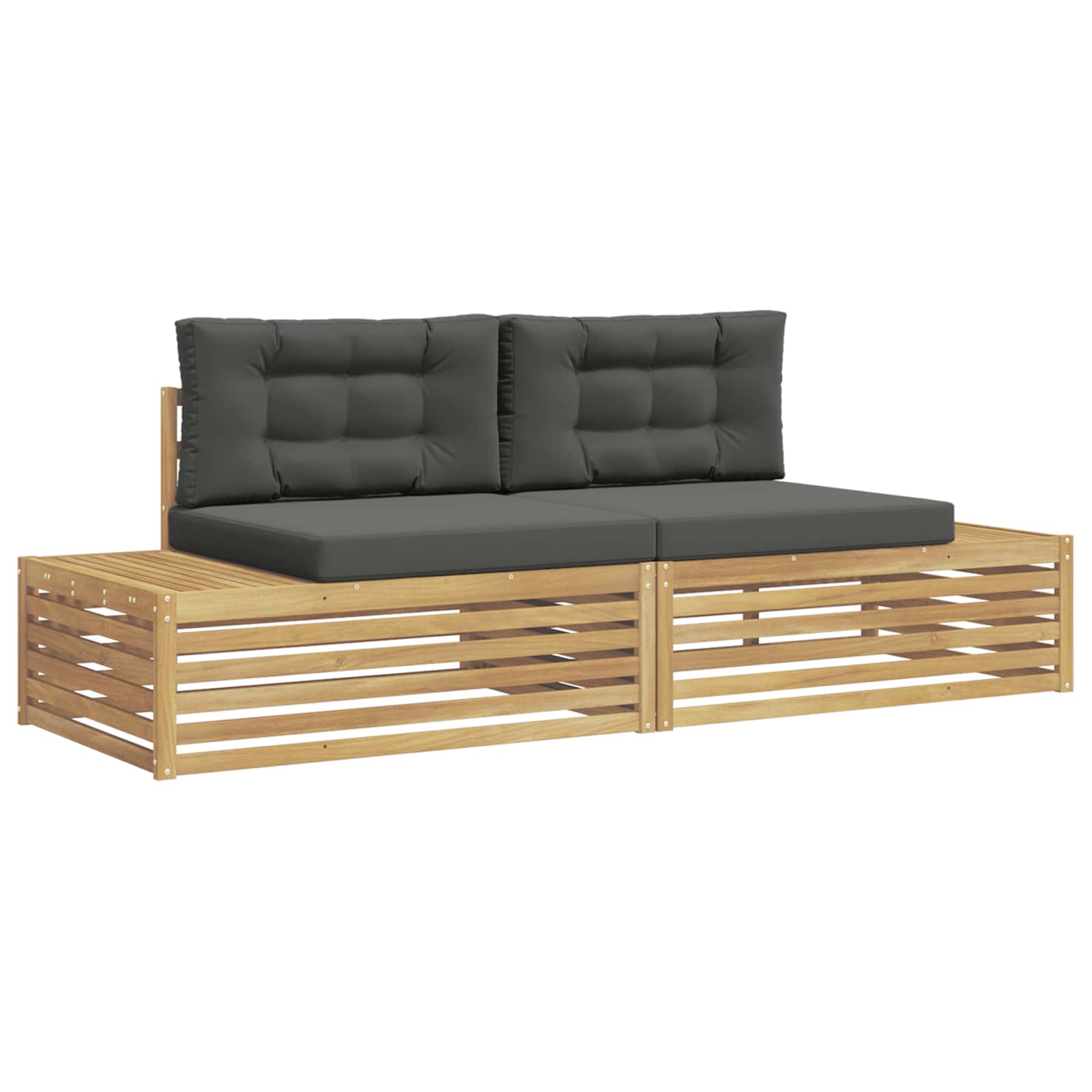 vidaXL Zestaw sof na zewnątrz Biały 230,5 x 83 x 73 cm Poliester