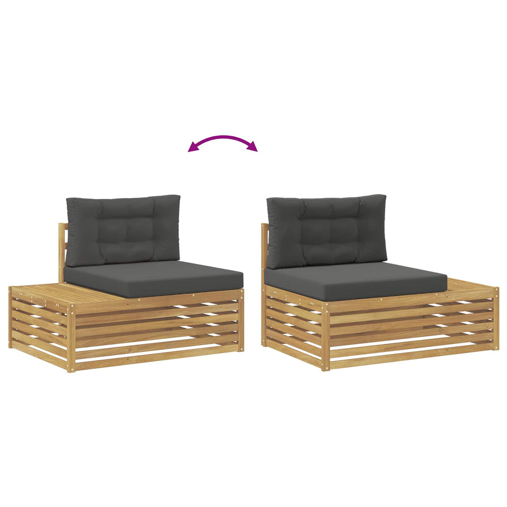 vidaXL Zestaw sof na zewnątrz Biały 230,5 x 83 x 73 cm Poliester
