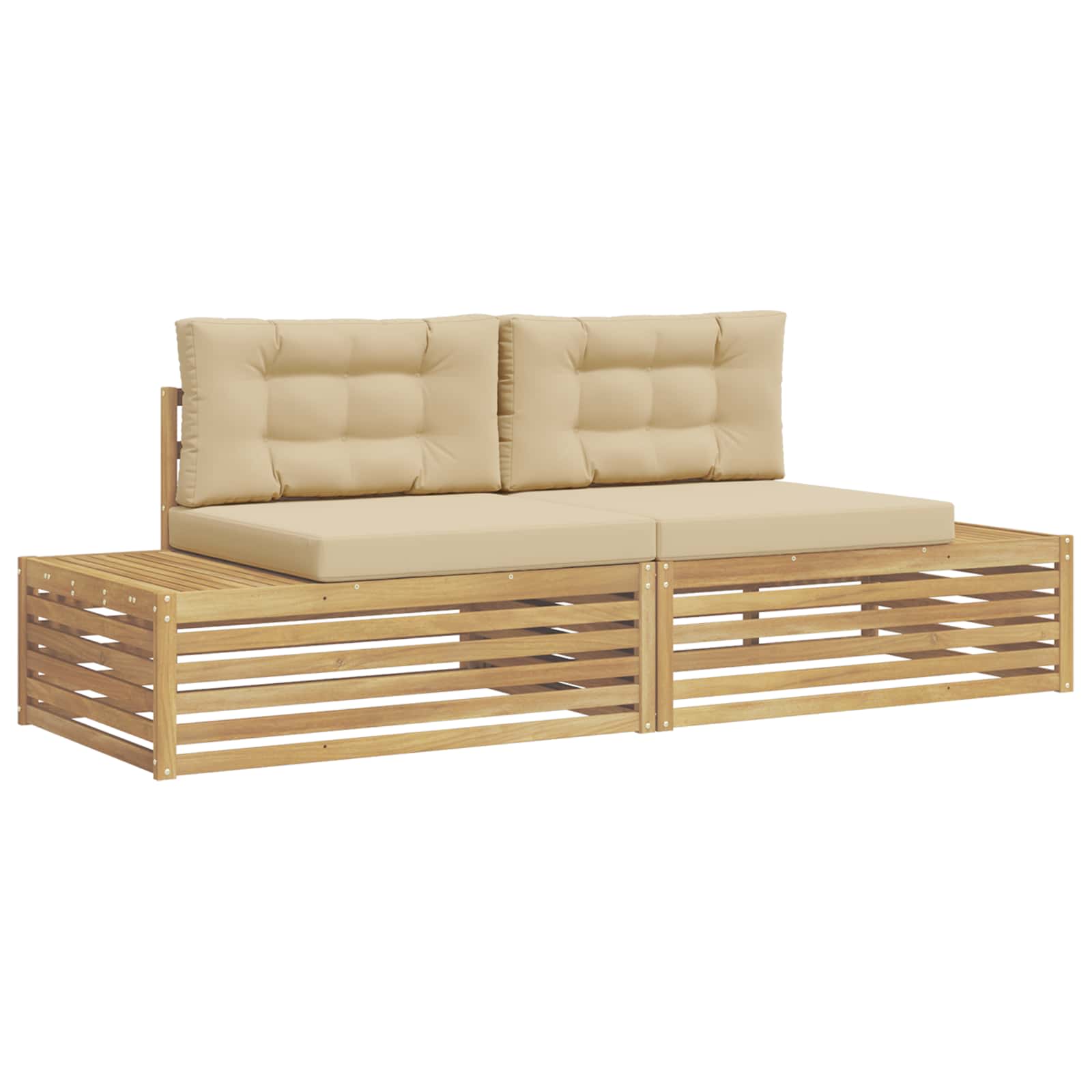 vidaXL Zestaw sof na zewnątrz Biały 230,5 x 83 x 73 cm Poliester
