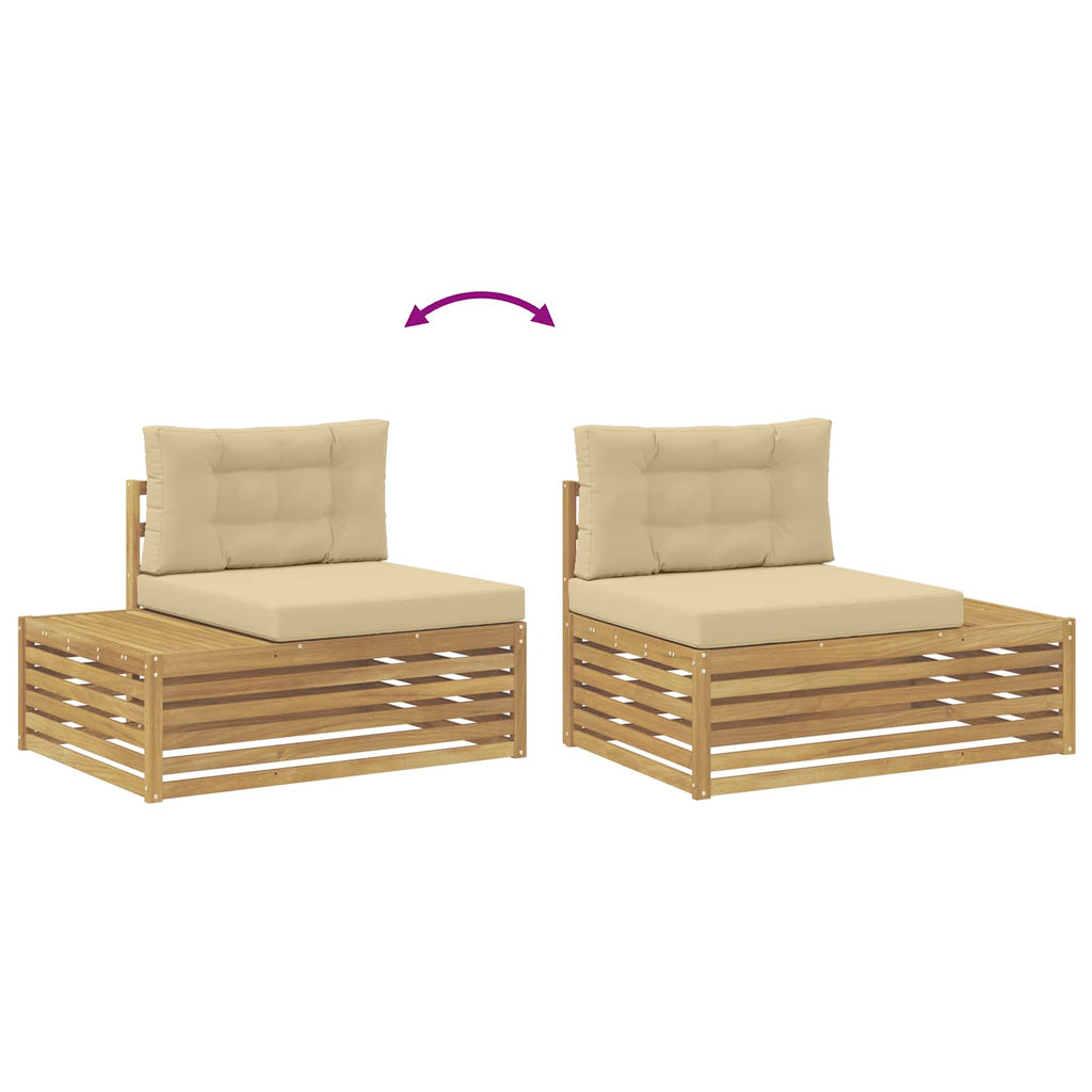 vidaXL Zestaw sof na zewnątrz Biały 230,5 x 83 x 73 cm Poliester