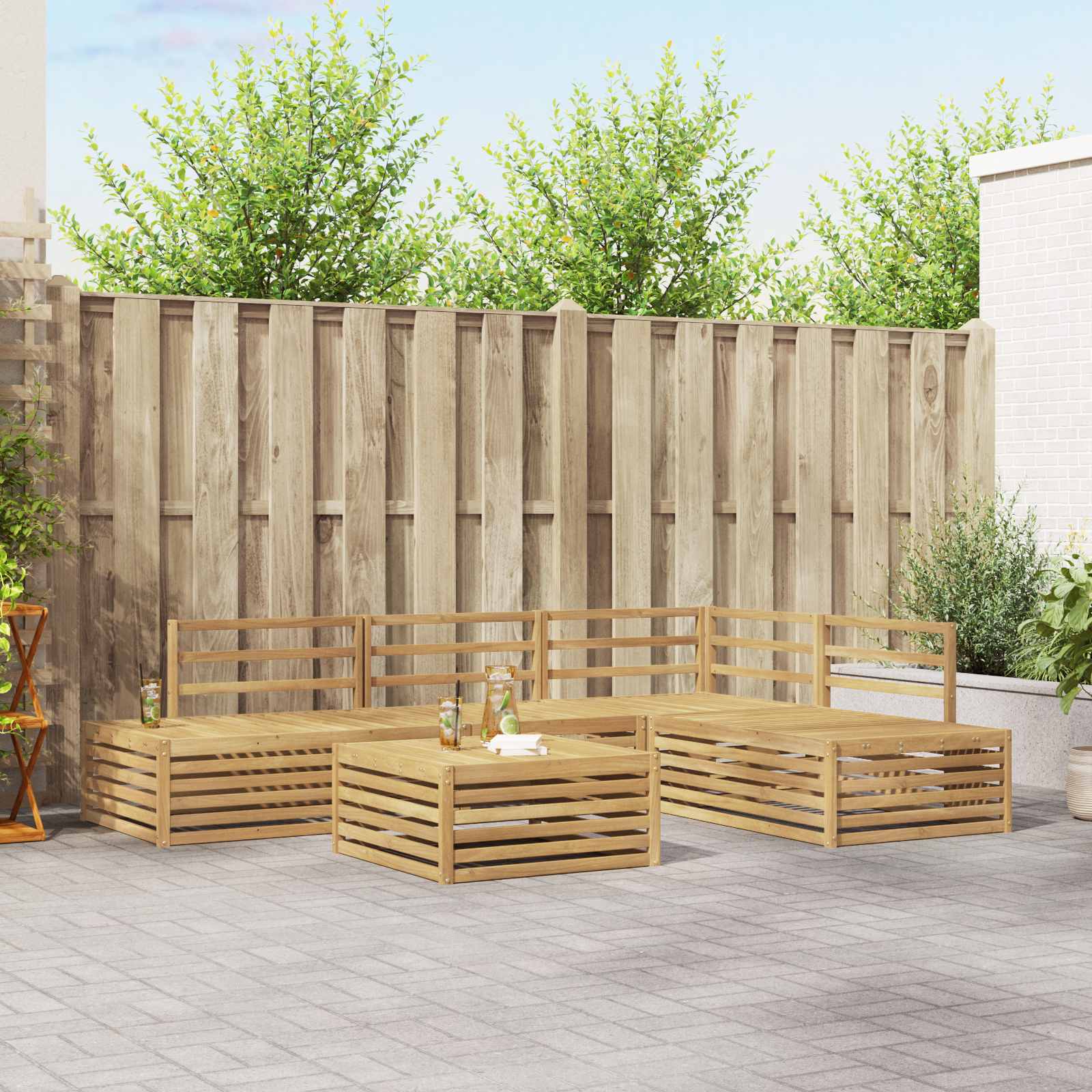 vidaXL Zestaw sof na zewnątrz 6 Sztuka
