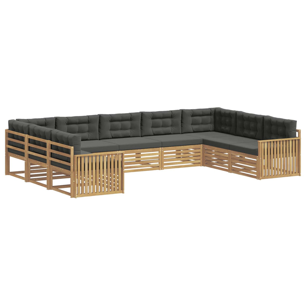vidaXL Zestaw sof na zewnątrz 9 pcs Biały i antracyt