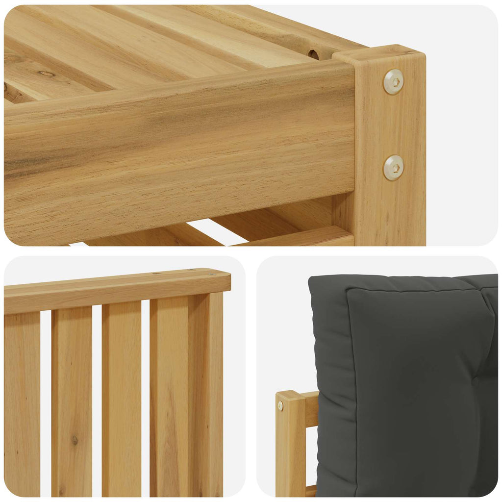vidaXL Zestaw sof na zewnątrz 10 pcs Biały i antracyt