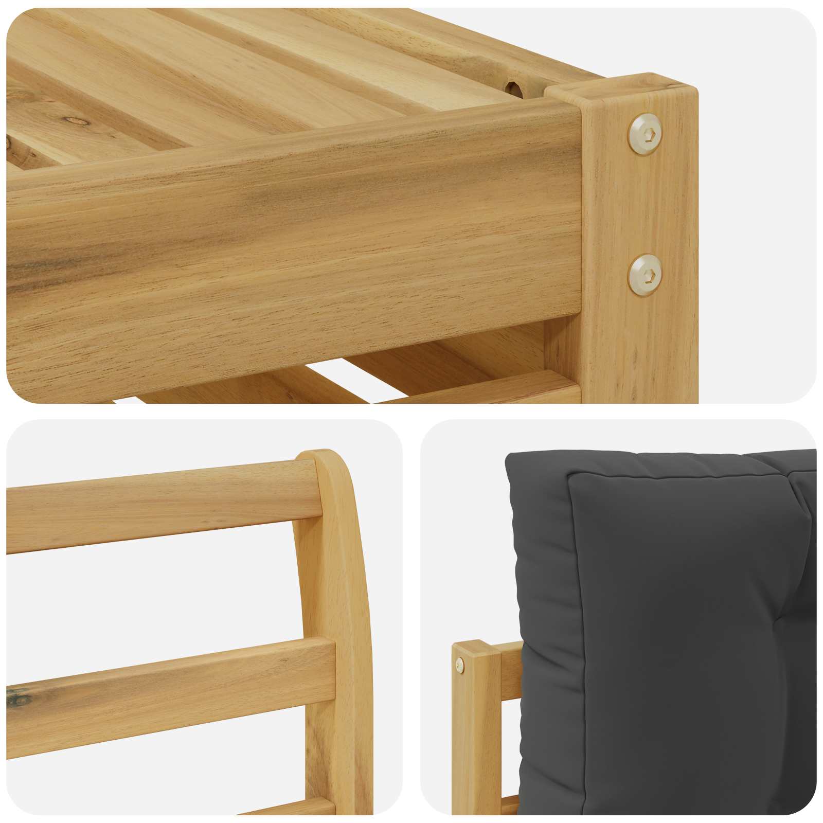 vidaXL Zestaw sof na zewnątrz 10 pcs Biały i antracyt