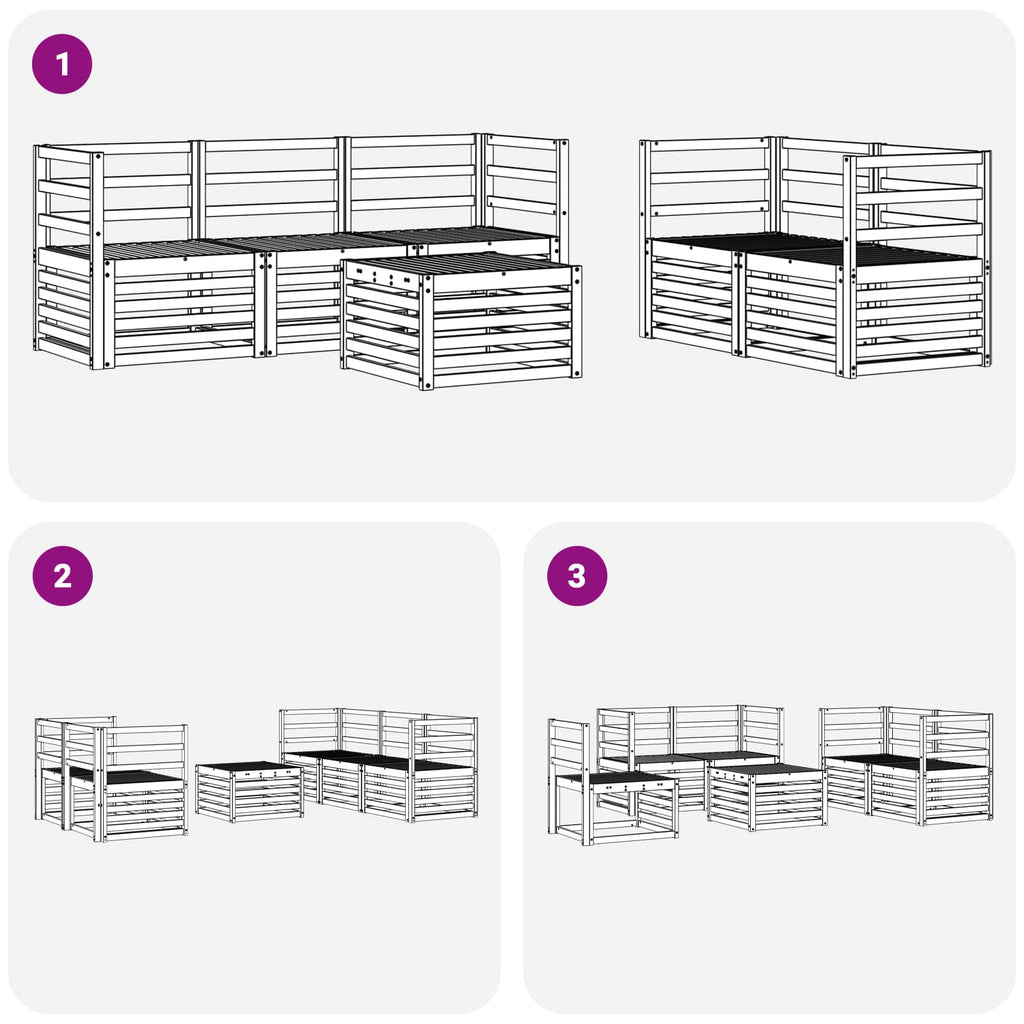 vidaXL Zestawy sof Lite Drewno Akacji