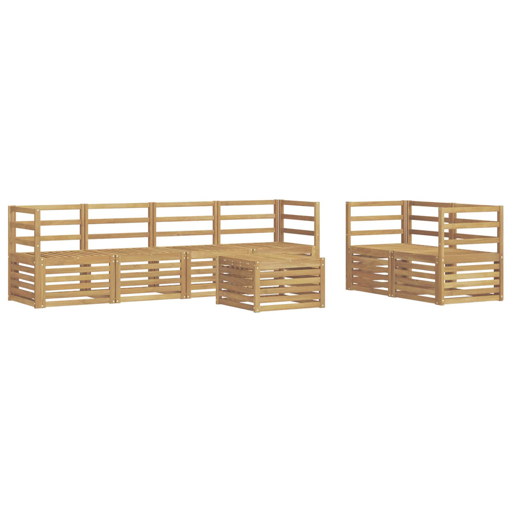 vidaXL Zestaw sof na zewnątrz 7 pcs Biały Lite Drewno Akacji
