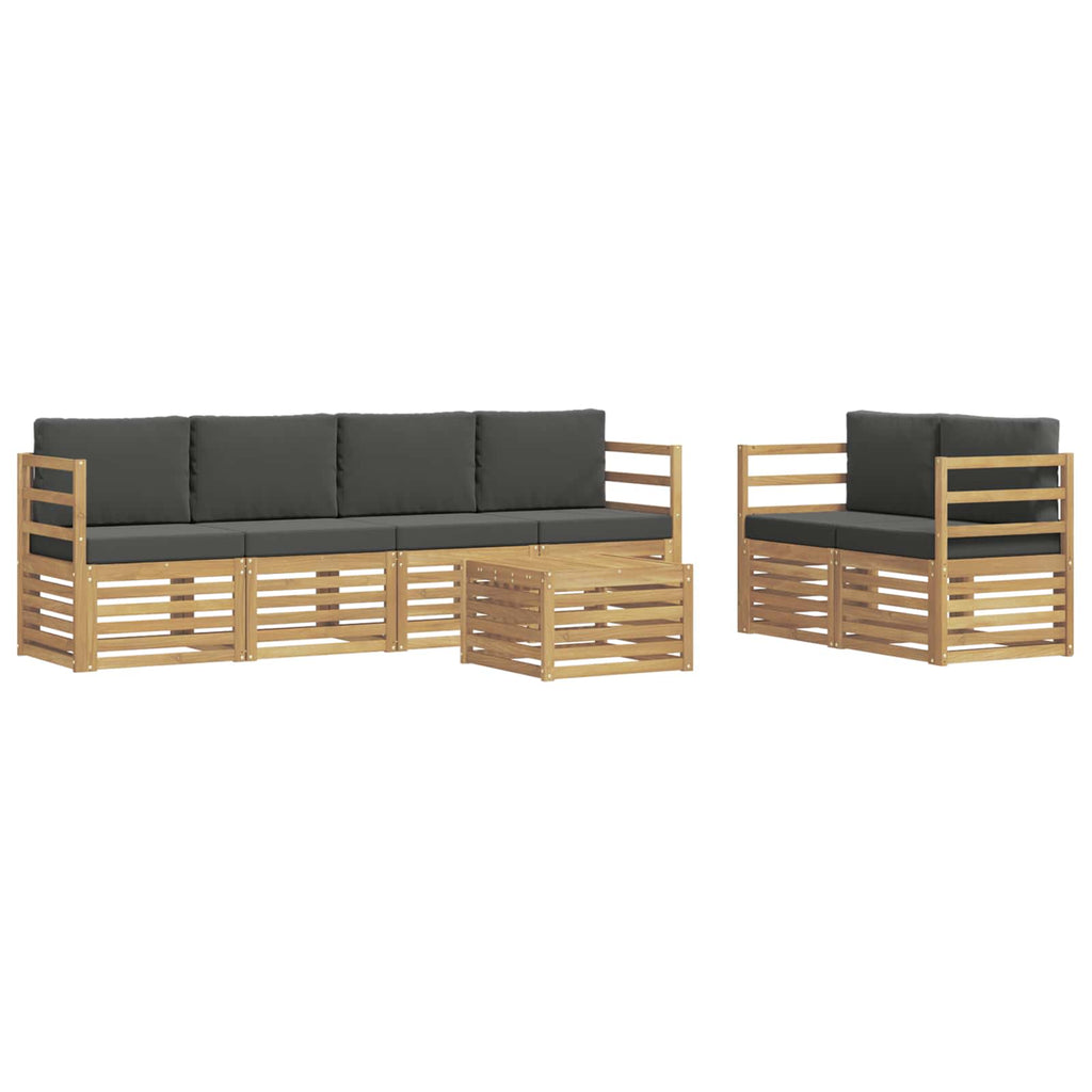 vidaXL Zestaw sof na zewnątrz 7 pcs Biały i antracyt Poliester