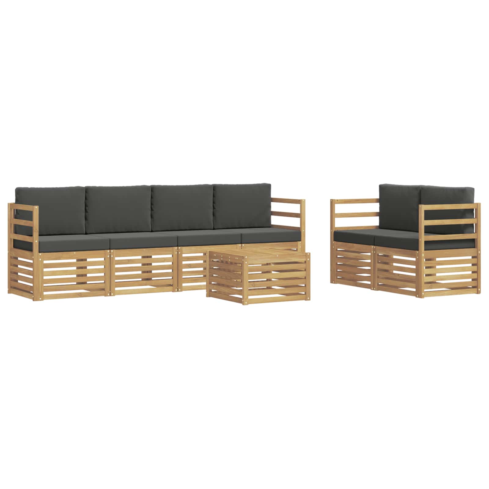 vidaXL Zestaw sof na zewnątrz 7 pcs Biały i antracyt Poliester