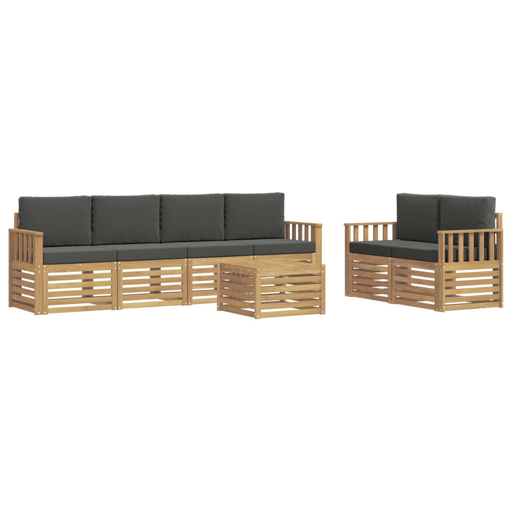 vidaXL Zestaw sof na zewnątrz 7 pcs Biały i antracyt Poliester