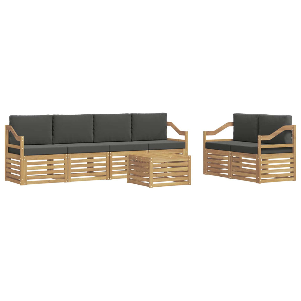 vidaXL Zestaw sof na zewnątrz 7 pcs Biały i antracyt Poliester