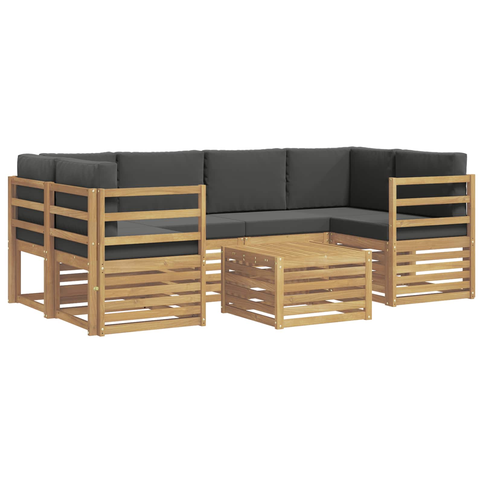 vidaXL Zestaw sof na zewnątrz 7 pcs Biały i antracyt Poliester