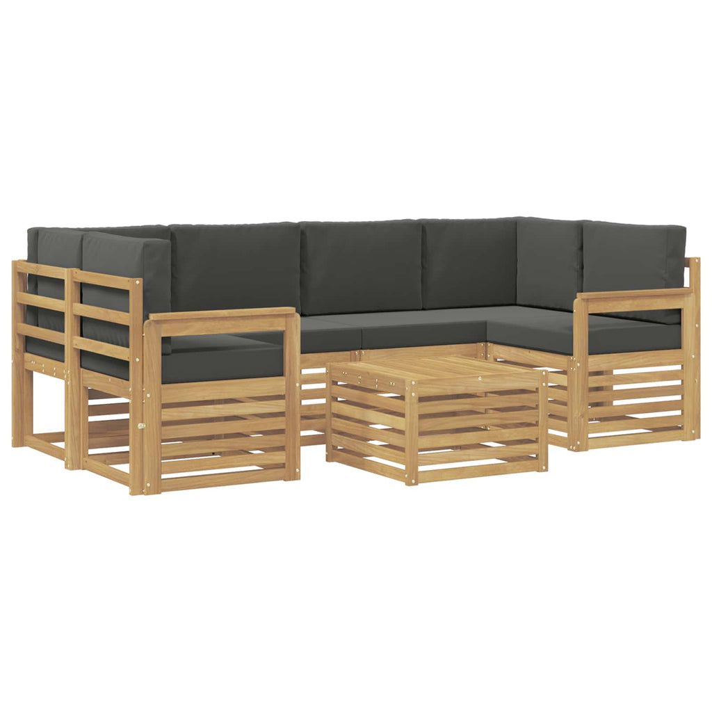 vidaXL Zestaw sof na zewnątrz 7 pcs Biały i antracyt Poliester