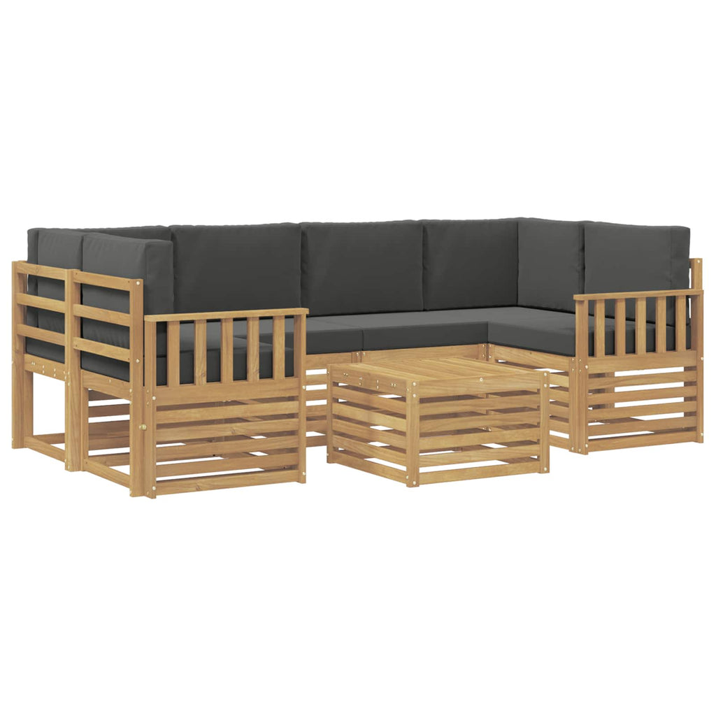 vidaXL Zestaw sof na zewnątrz 7 pcs Biały i antracyt Poliester