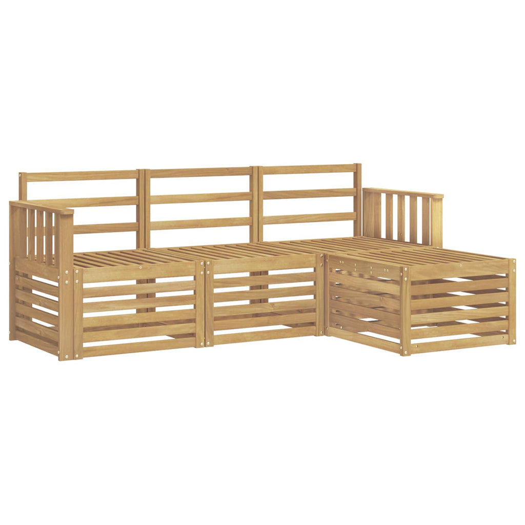 vidaXL Zestaw sof na zewnątrz 4 pcs Biały 189,5 x 122,5 x 73 cm