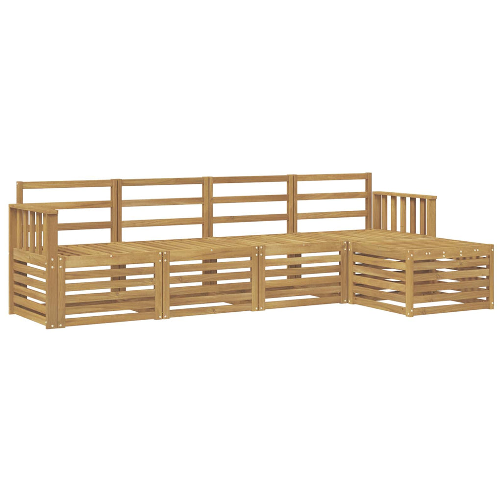 vidaXL Zestaw sof na zewnątrz 5 pcs Biały 249 x 122,5 x 73 cm