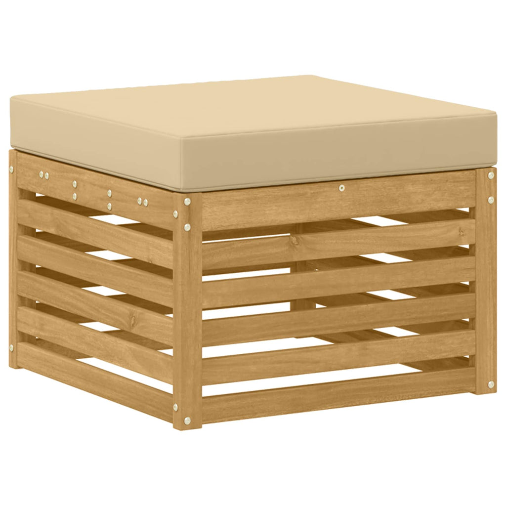 vidaXL Zestaw sof na zewnątrz 5 pcs Biały i Beżowy 249 x 122,5 x 73 cm