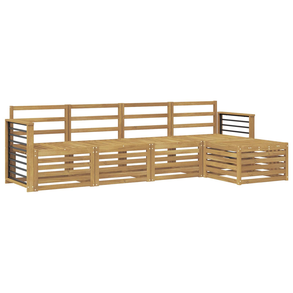 vidaXL Zestaw sof na zewnątrz 5 pcs Biały Lite Drewno Akacji