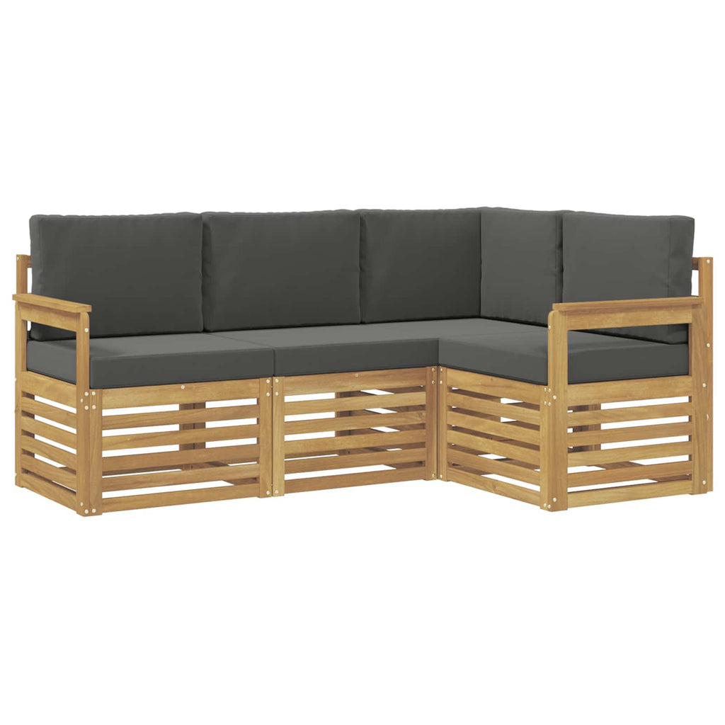 vidaXL Zestaw sof na zewnątrz 4 pcs Biały i antracyt