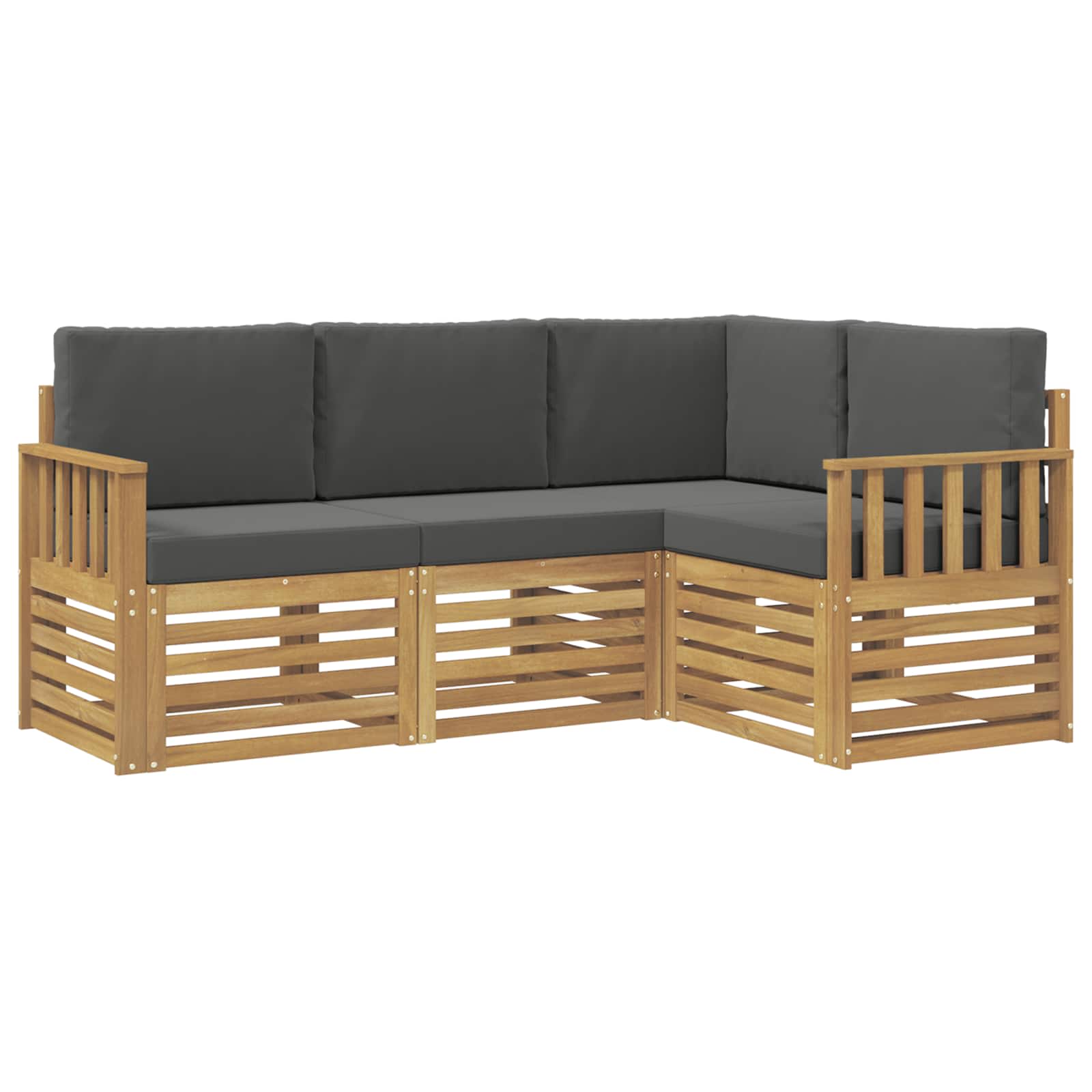 vidaXL Zestaw sof na zewnątrz 4 pcs Biały i antracyt