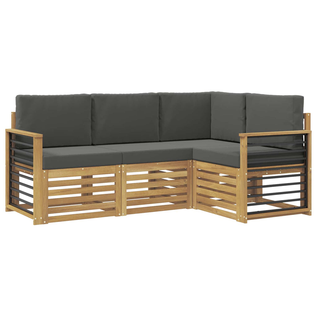 vidaXL Zestawy sof 4 pcs Biały i antracyt 187,5 x 128,5 x 73 cm
